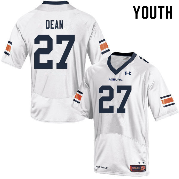 Youth #27 Tanner Dean Auburn Tigers College Football Jerseys Sale-White